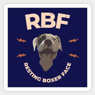 Resting Boxer Face Sticker